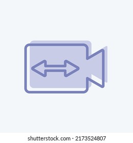 Icon Switch Video. suitable for Photo Editing symbol. two tone style. simple design editable. design template vector. simple symbol illustration