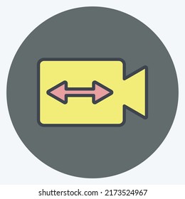 Icon Switch Video. suitable for Photo Editing symbol. color mate style. simple design editable. design template vector. simple symbol illustration