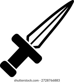 Icono de una espada con un protector cruzado y una hoja larga