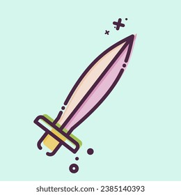 Icon Sword. related to Celtic symbol. MBE style. simple design editable. simple illustration