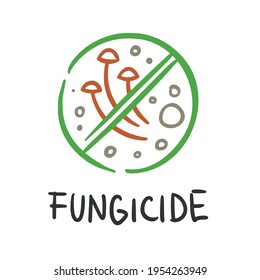 Icon symbol for antifungal agents. Products and tools for gardeners. svg