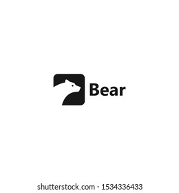  icon and symbol bear silhouette. vector