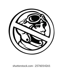 icon symbol blocked aviators, pilots