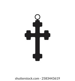 Icon or symbol cross holy unique design with blank background