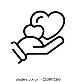 icon or symbol design giving love