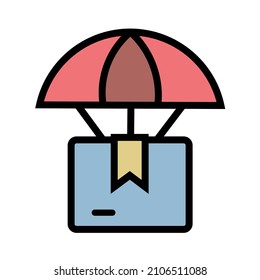 icon or symbol design for supply planes, flying packages