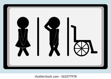 icon symbol female toilet wc