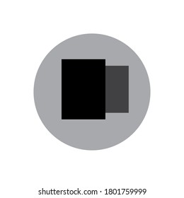 Archivo de símbolo de icono o copia en fondo gris