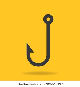 Icon Symbol of a Fishing Hook.