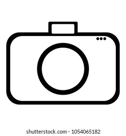 Icon symbol of the flat design of the camera