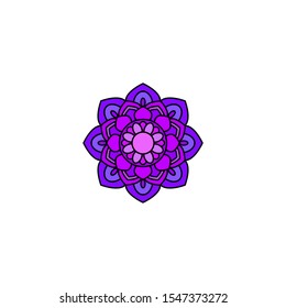 icon / symbol of a floral pattern with mandala style, simple and colorful