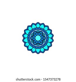 icon / symbol of a floral pattern with mandala style, simple and colorful