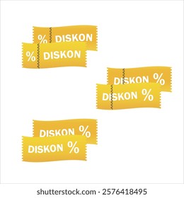 Icon or symbol in the form of a gift voucher.