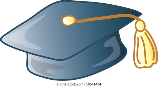 Icon or symbol or a graduation cap