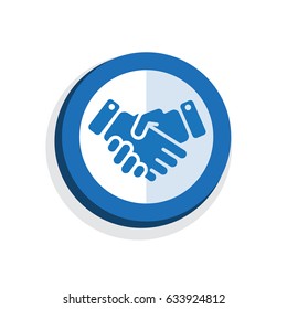 Icon symbol handshake design vector template communication, Vector Illustration Set web banner business team company group consolidation friendship partners partnership company