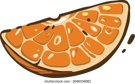 Símbolo de icono fruta naranja limón colorido brillante