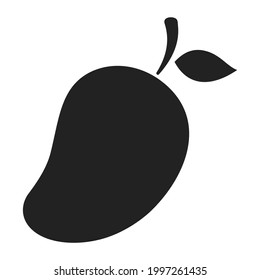 icon or symbol of mango fruit in flat style