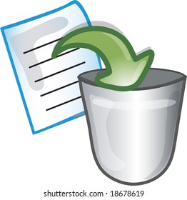 Icon or symbol for moving an item to the trash.