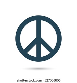 Icon "Symbol of peace". Dark outline on a white background. Vector image.