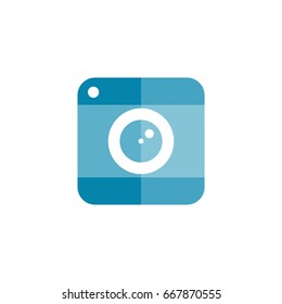 Icon symbol photo camera making pictures flat icon vector digital camera logo image snapshot icon flat banner icon site portfolio instagram logo