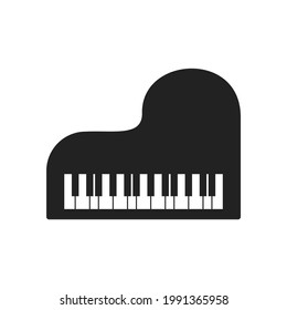 icon or symbol of piano in flat style