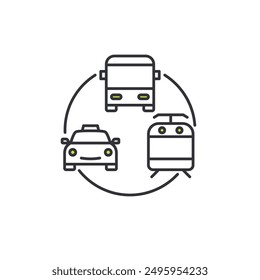 Icon or symbol to promote public transportation. Encourage people to use public transportation. Shifting private mode users. The purpose including to reduce air and noise pollution and traffic.