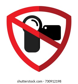 icon symbol protection and prohibition, should not wear helmet in the room/ area.