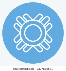 Icon Symbol. related to American Indigenous symbol. blue eyes style. simple design editable