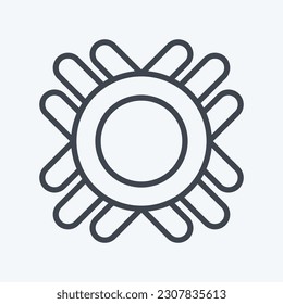Icon Symbol. related to American Indigenous symbol. line style. simple design editable