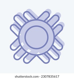 Icon Symbol. related to American Indigenous symbol. two tone style. simple design editable