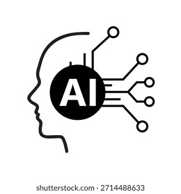 Icono o símbolo para representar IA o Inteligencia Artificial