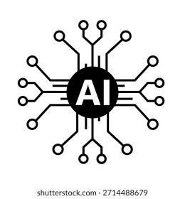 Icono o símbolo para representar IA o Inteligencia Artificial