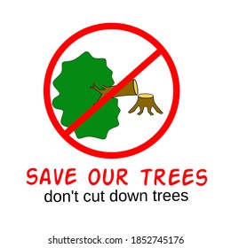 Icon symbol " save our trees " vector 