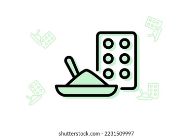 Icon symbol sign from modern medicine collection for mobile concept and web apps design. Drugs, hospital, and healthcare related vector line icons. can be used for various purposes printable projects.