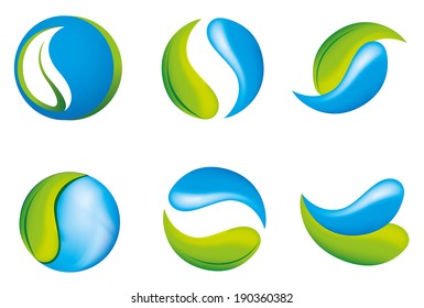 Icon Symbol Sustainability Green Leaf Balance Stock Vector (Royalty ...