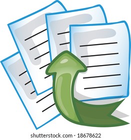 Icon or symbol for uploading files