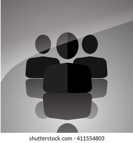 icon symbol user vector illustration group male people person