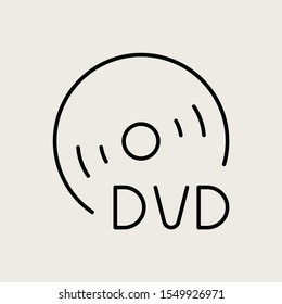 Icon Symbol Vector Outline CD DVD DIsk