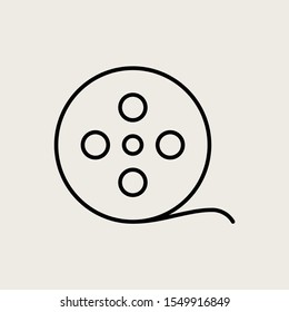 Icon Symbol Vector Outline Movie Film Tape