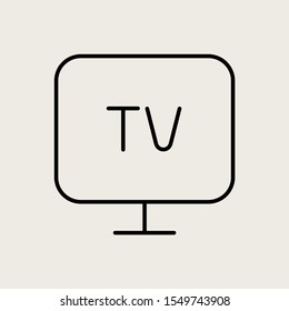 Icon Symbol Vector Outline TV Video Movie
