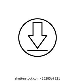 An icon symbolizing the action of downloading digital content, often associated with file transfer or online activities.