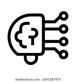 Icon symbolizing artificial intelligence and data processing.