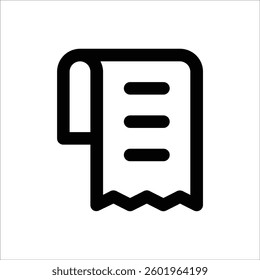 An icon symbolizing a bill or invoice, suitable for finance, payment apps, and transactions.