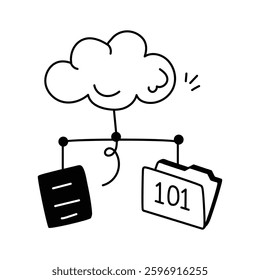 Icon symbolizing cloud storage for secure data storage and access