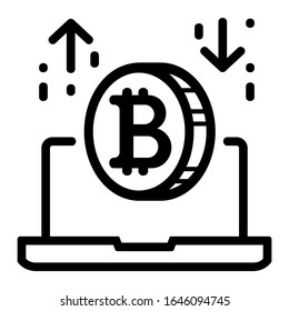 Icon Symbolizing The Free Ability To Transfer Bitcoins Using A Computer
