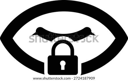 An icon symbolizing restricted vision or censored information representing privacy and security
