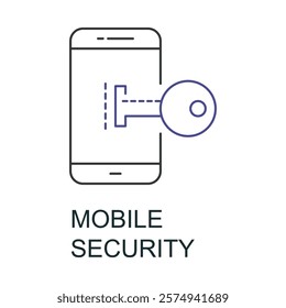 An icon symbolizing security measures taken to protect mobile devices from threats.