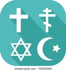 Icon of symbols of different religions