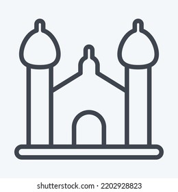 Icon Synagogue. suitable for education symbol. line style. simple design editable. design template vector. simple illustration