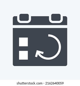 Icon Sync Event. suitable for User Interface symbol. glyph style. simple design editable. design template vector. simple symbol illustration